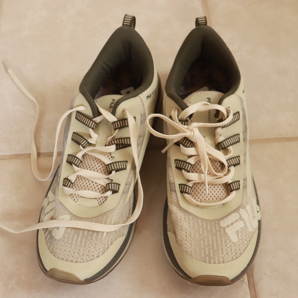 Fila x project7, mens/women's, size 8M US, cream